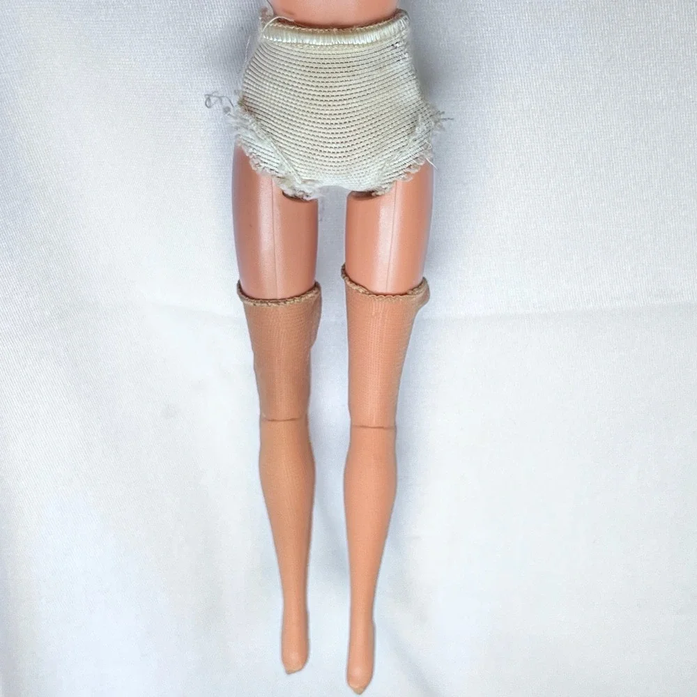 Vintage Doll‎ Clothes Set Mesh Stockings Distressed Shorts Lace Top 12in Doll